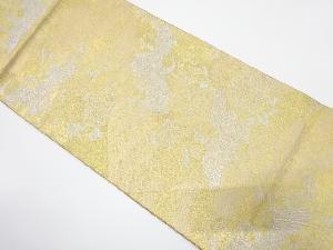 アンティーク　佐賀錦　草花に鶴模様織り出し袋帯（材料）